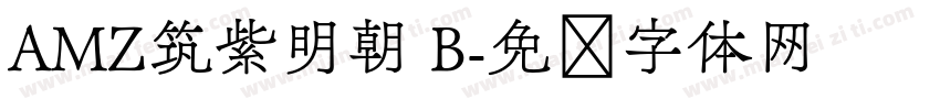 AMZ筑紫明朝 B字体转换